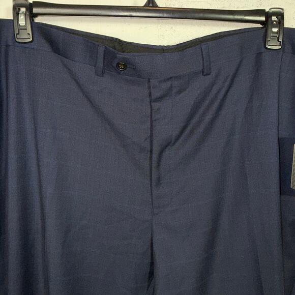Ralph Lauren Men's Classic-Fit Flat Front Suit Pants, Blue Plaid 56x32 $190 - Picture 6 of 10